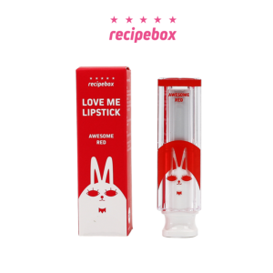 Son môi cho trẻ em RECIPEBOX Love me natural Lipstick Awesome red 3g