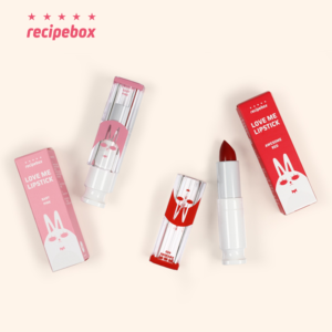 Son môi cho trẻ em RECIPEBOX Love me natural Lipstick Awesome red 3g