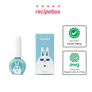 Sơn móng tay gốc nước cho trẻ em RECIPEBOX Kids Water Base Nail Polish màu Energetic Sky 10ml